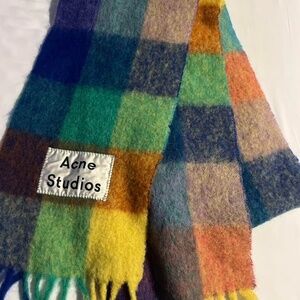 Acne Studios MOHAIR CHECKED SCARF
